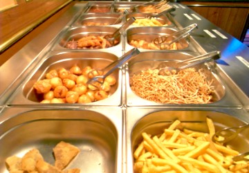 Mongolisches Grillbuffet, frische Zutaten, t&auml;glich neu