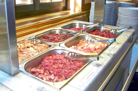 Mongolisches Grillbuffet, frische Zutaten, t&auml;glich neu