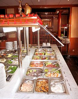 Auswahlbuffet f&uuml;r den Mongolischen Grill im Hong Bin I